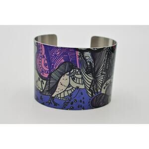 777 Limited By Tattooed Steel Kitten Dreams Cuff Bracelet Colorful 17/200 Bin5